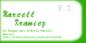 marcell kranicz business card