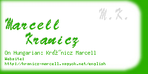 marcell kranicz business card